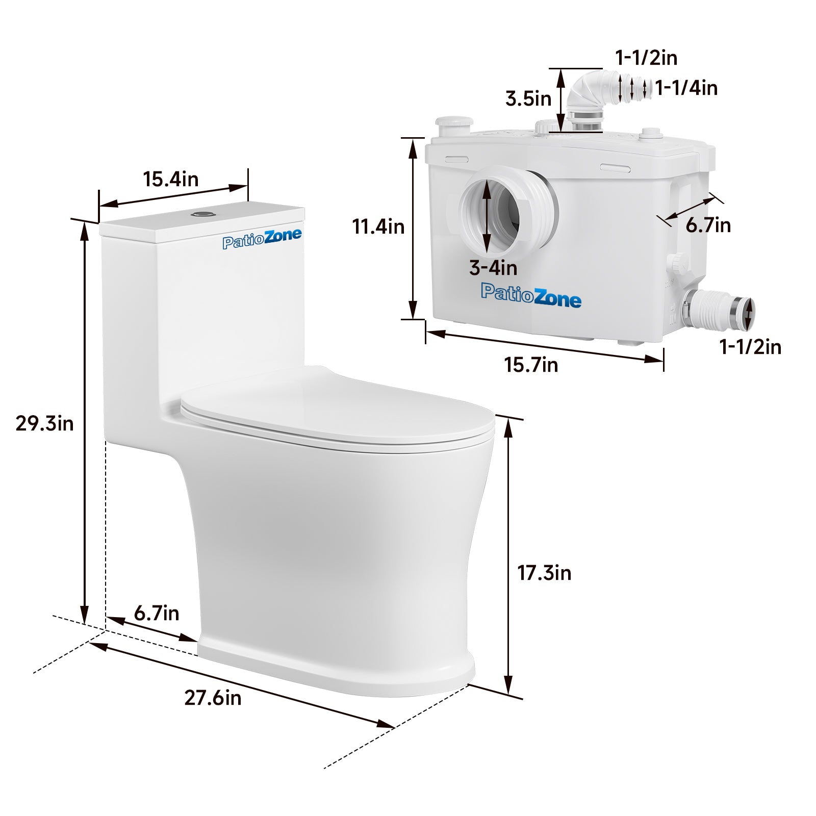 Wholesale Macerator Toilet with Powerful Macerator Pump JLF-FLO800 PatioZones